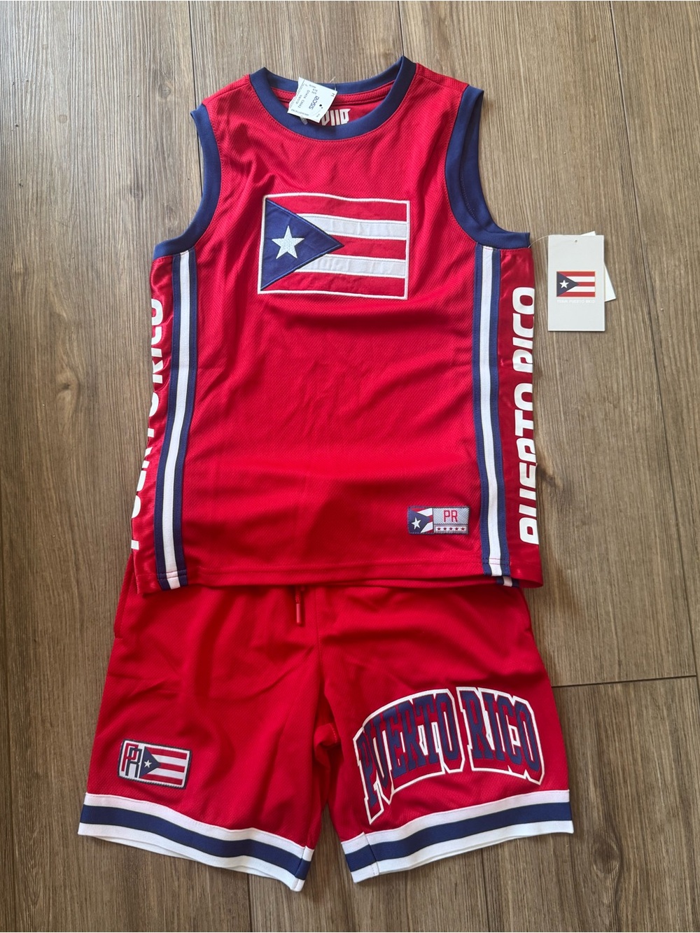 Puerto Rico Red Kids Basketball Tank & Shorts Set 10/12